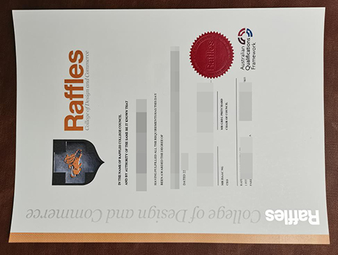 Raffles College of Design and Commerce degree replacement