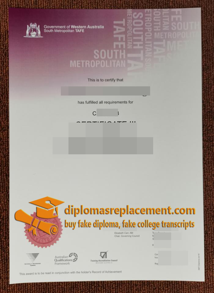 South Metropolitan TAFE Certificate