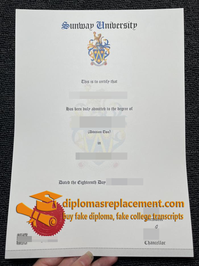 Sunway University diploma