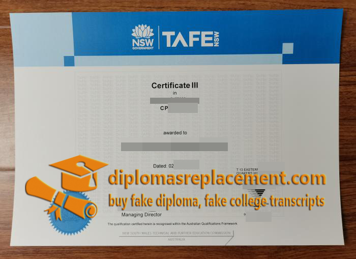 TAFE NSW Certificate III