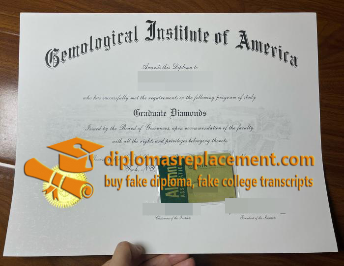 Gemological Institute of America diploma