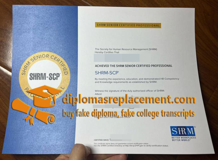 SHRM-SCP Certificate