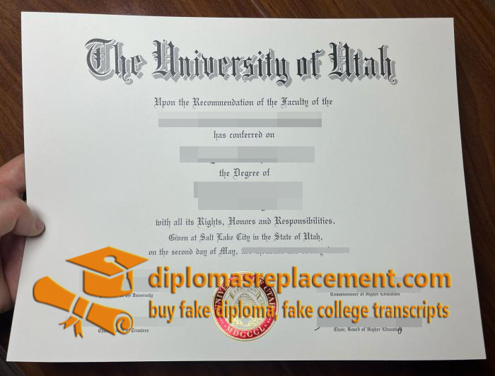 The University of Utah diploma