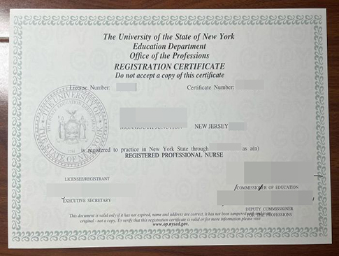 USNY Registered Professional Nurse Certificate-1