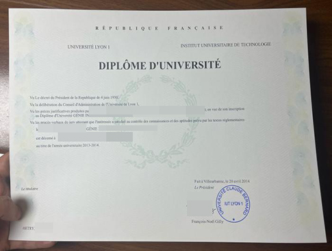 Université Lyon I diploma-1