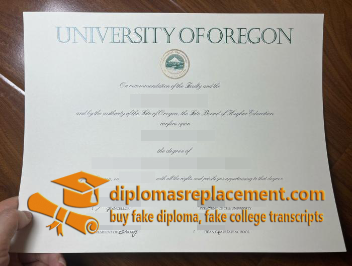 University of Oregon diploma