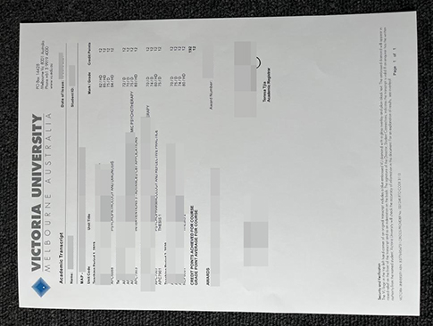Victoria University academic transcript replacement