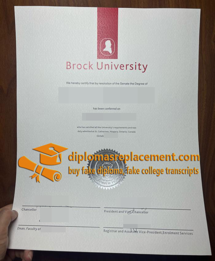 Brock University diploma