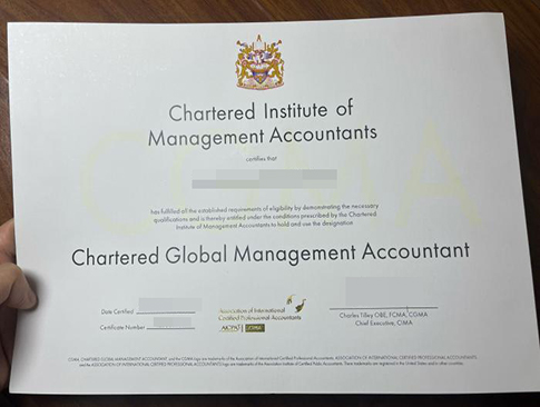 Chartered Global Management Accountant Certificate replacement