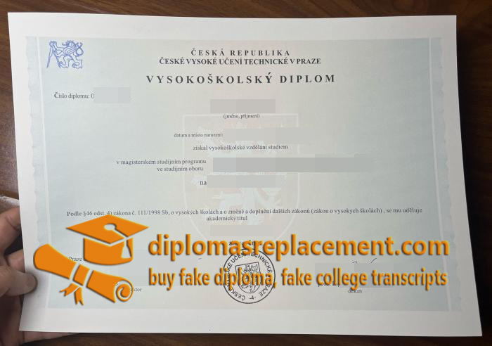 Czech Technical University diploma