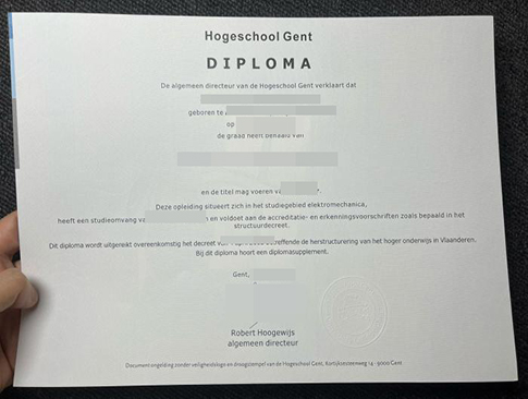 Hogeschool Gent diploma replacement