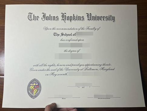 Johns Hopkins University diploma replacement