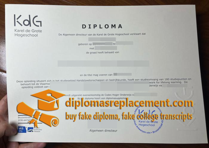 Karel de Grote Hogeschool diploma