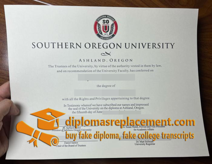 Southern Oregon University diploma