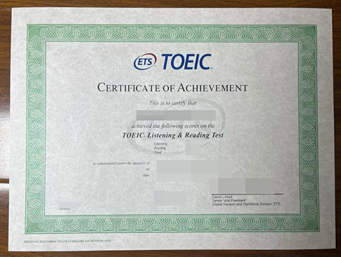 buy TOEIC certificate replacement