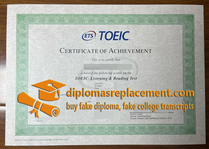 buy TOEIC certificate