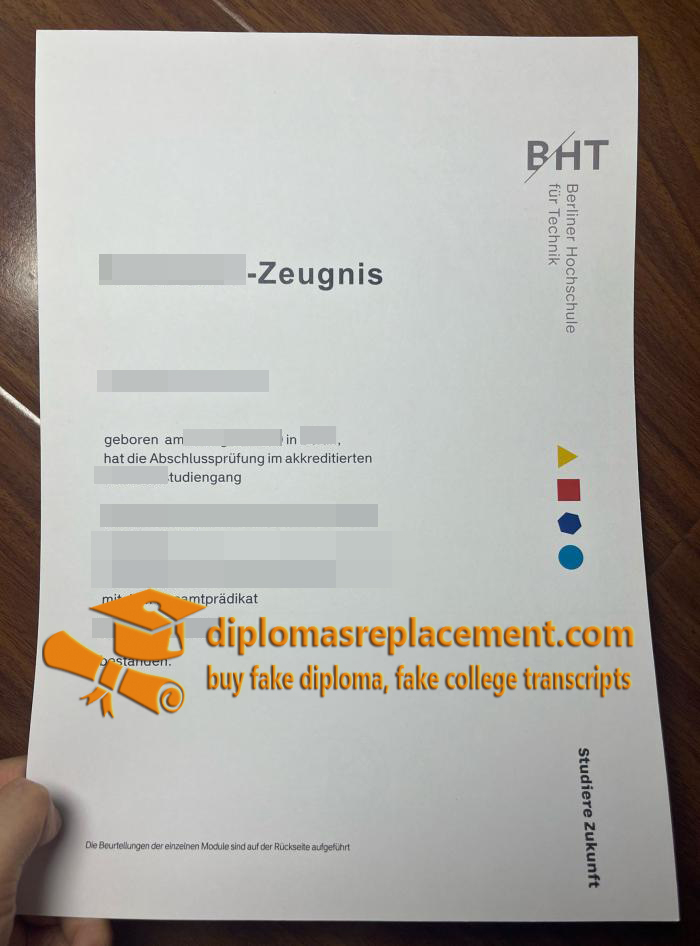 Berliner Hochschule für Technik Zeugnis
