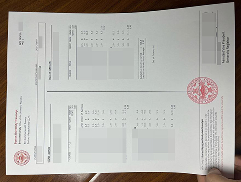 Boston University academic transcript replacement