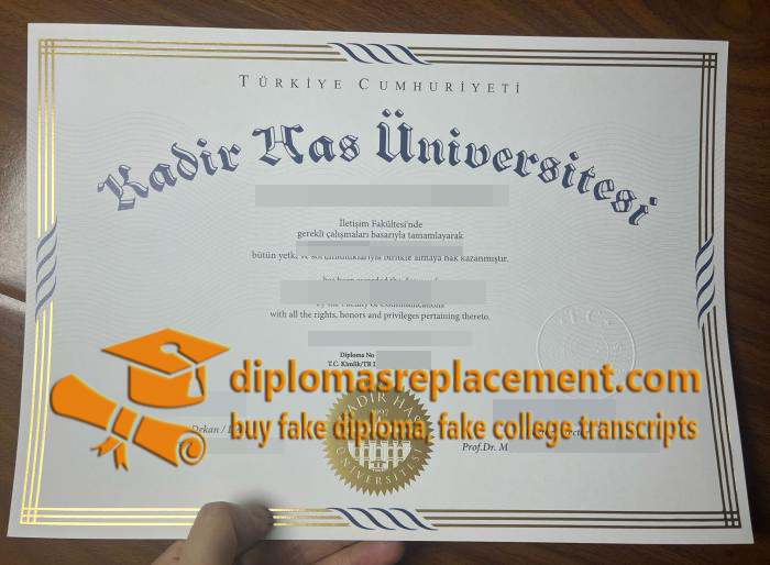 Kadir Has University diploma