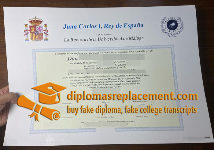 Universidad de Málaga diploma