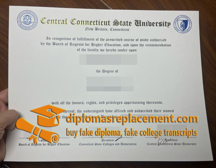 Central Connecticut State University diploma