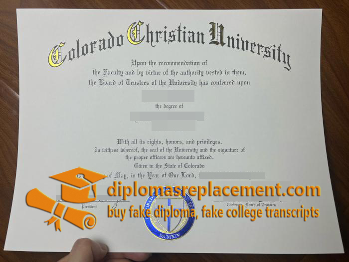 Colorado Christian University diploma