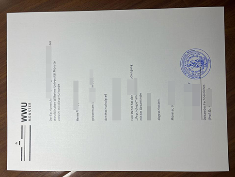 Universität Münster Urkunde replacement