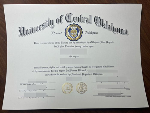 University of Central Oklahoma diploma-1