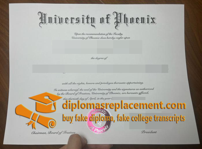 University of Phoenix diploma