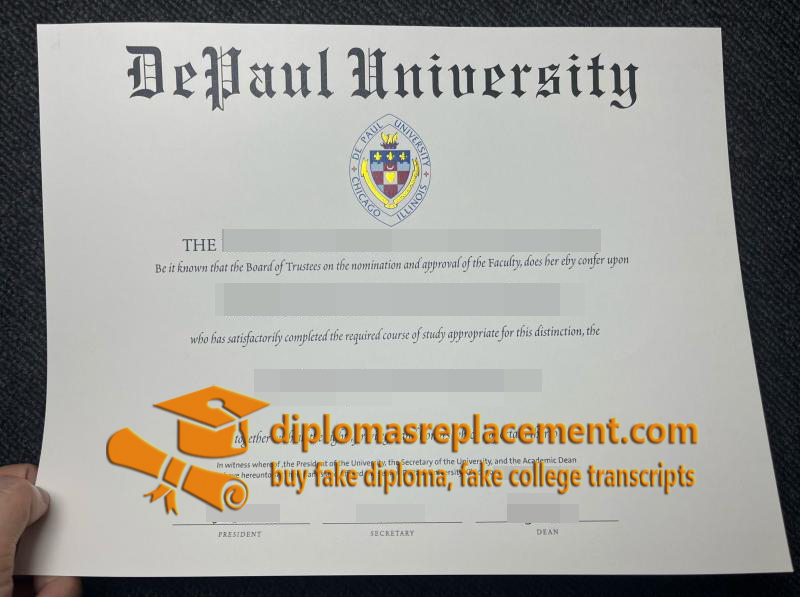 DePaul University diploma