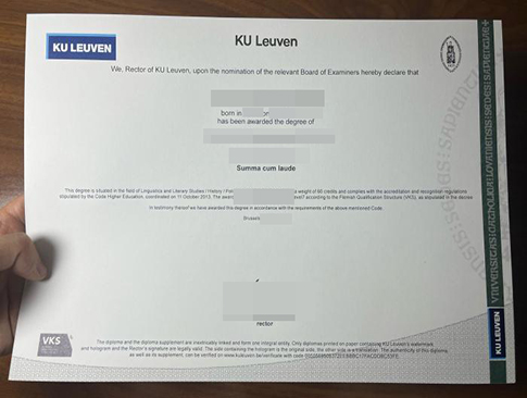 Katholieke Universiteit Leuven diploma replacement