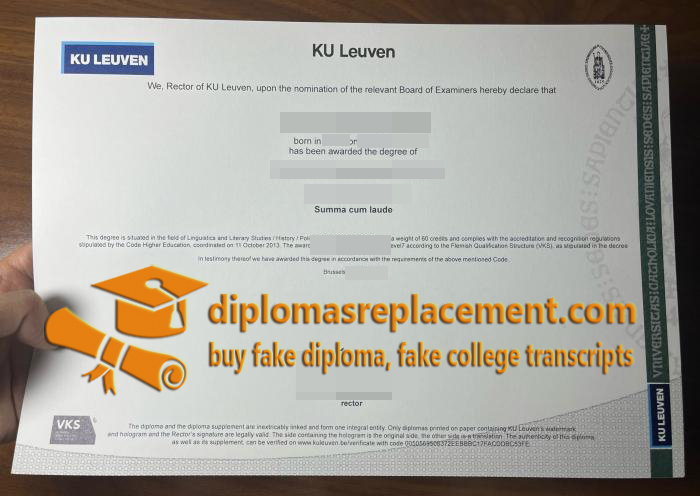 Katholieke Universiteit Leuven diploma