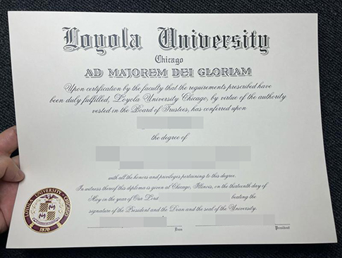 Loyola University Chicago diploma-1