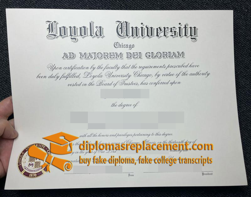 Loyola University Chicago diploma