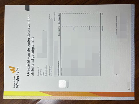 Hogeschool Windesheim Cijferlijst replacement