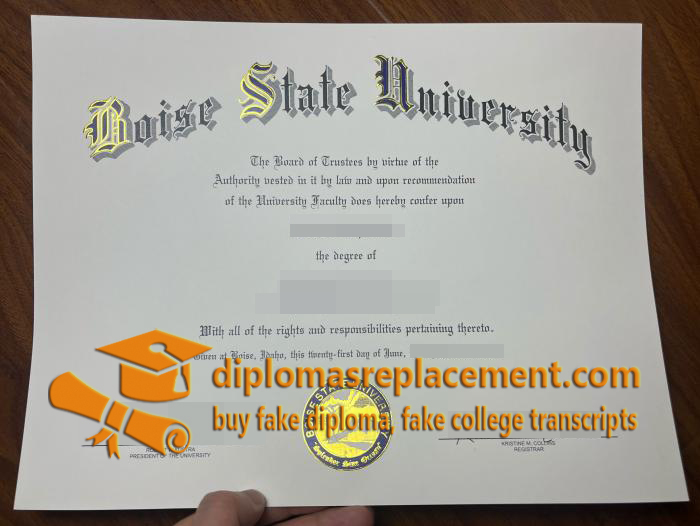 Boise State University diploma