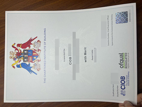 CIOB Certificate replacement