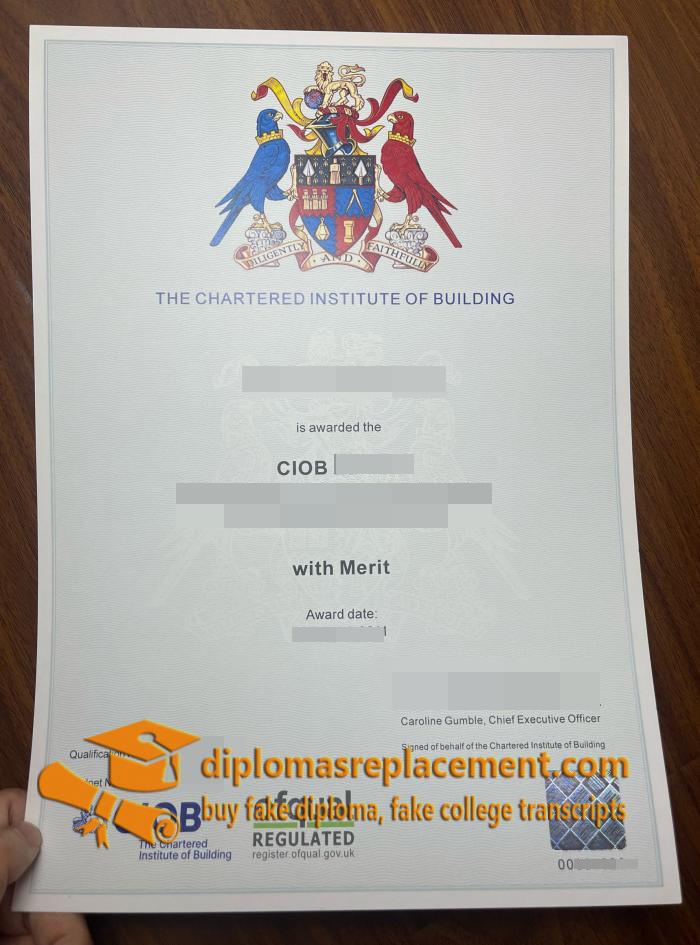 CIOB Certificate