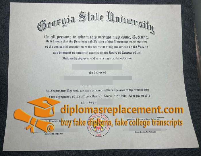 Georgia State University diploma