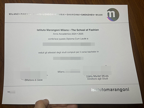 Istituto Marangoni diploma-1