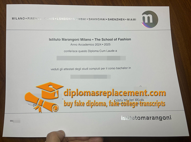 Istituto Marangoni diploma