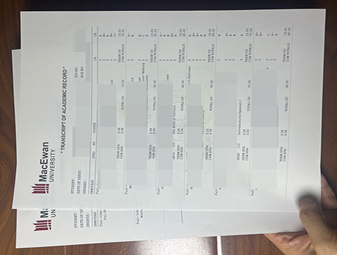 MacEwan University academic transcript relacement