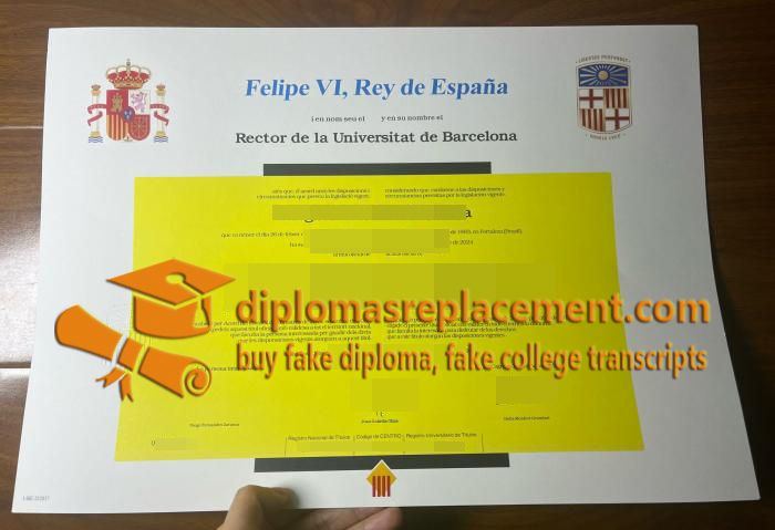 Universidad de Barcelona diploma