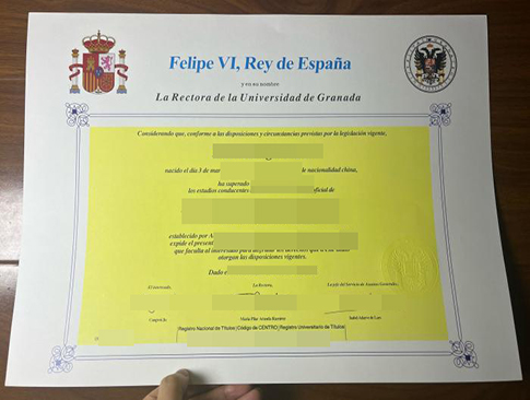Universidad de Granada diploma replacement