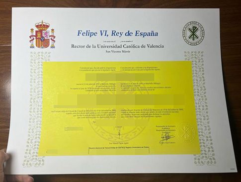 Universidad de Valencia diploma replacement