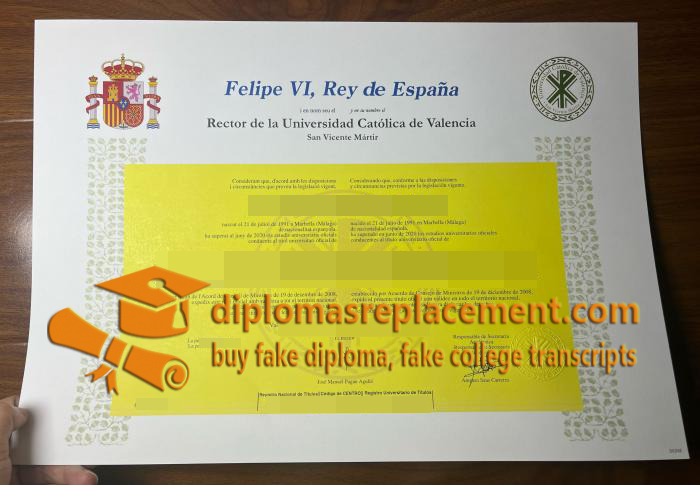 Universidad de Valencia diploma