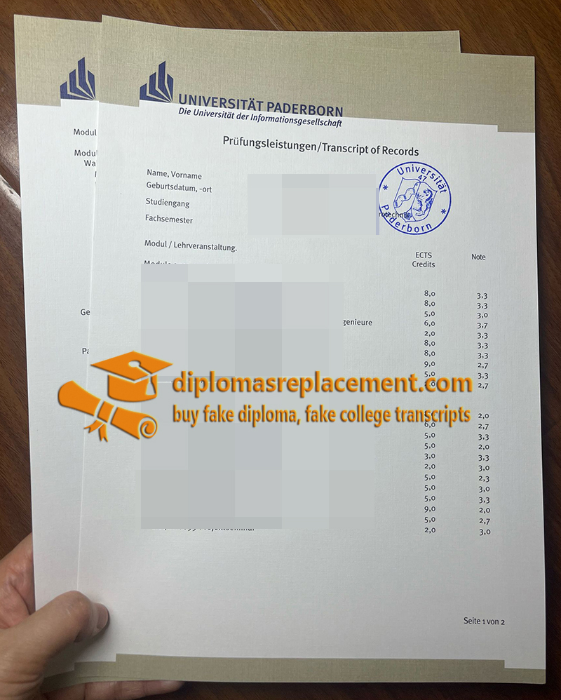 Universität Paderborn transcript