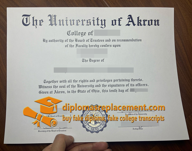 University of Akron diploma
