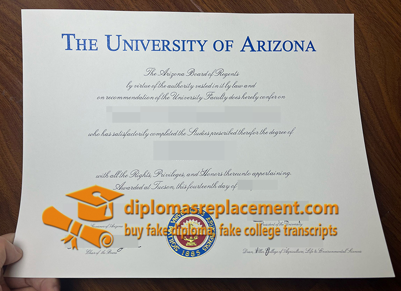 University of Arizona diploma