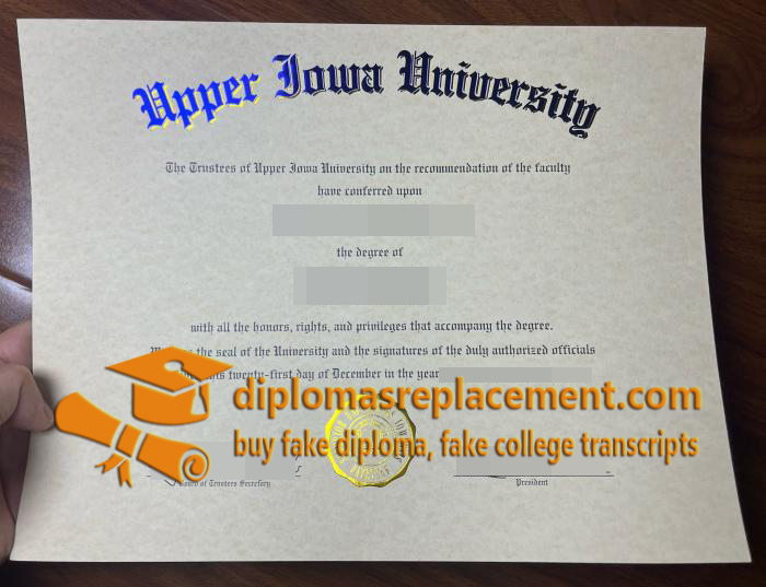 Upper Iowa University diploma